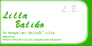 lilla baliko business card